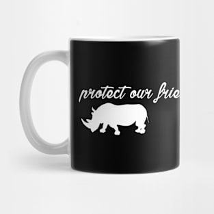 protect our friends - rhino Mug